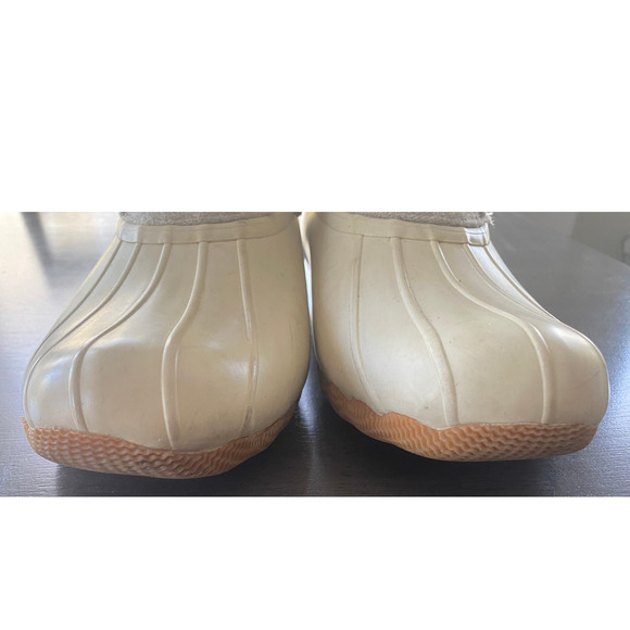 Sperry Women's Size 8 Waterproof Rubber Boots Thinsulate Cream Tan Size Zip - Picture 4 of 10